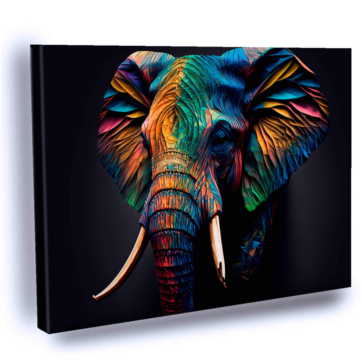 Cuadro Decorativo Elefante Colorido