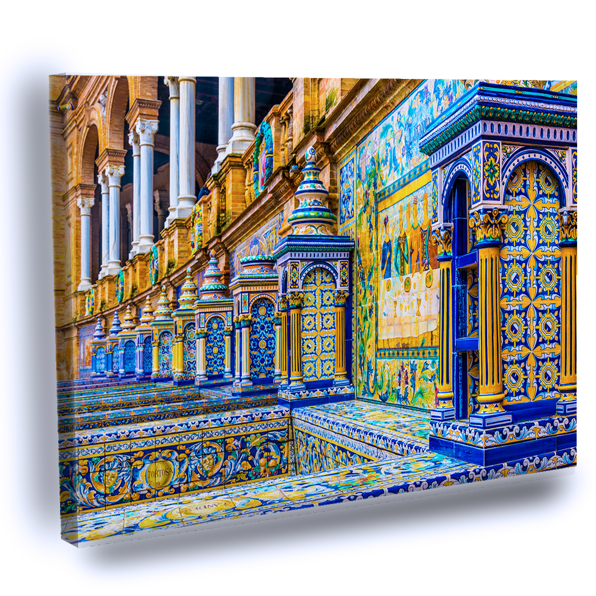 Cuadro Decorativo Azulejos de la Plaza España. Sevilla España.