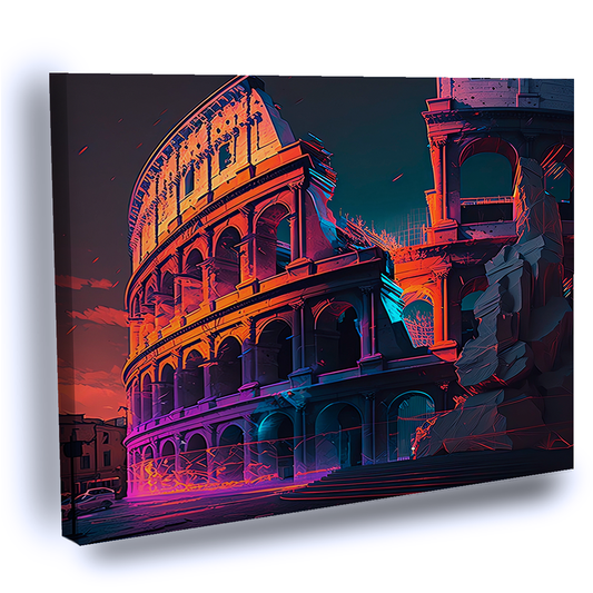 Cuadro Decorativo Abstracto Coliseo Romano