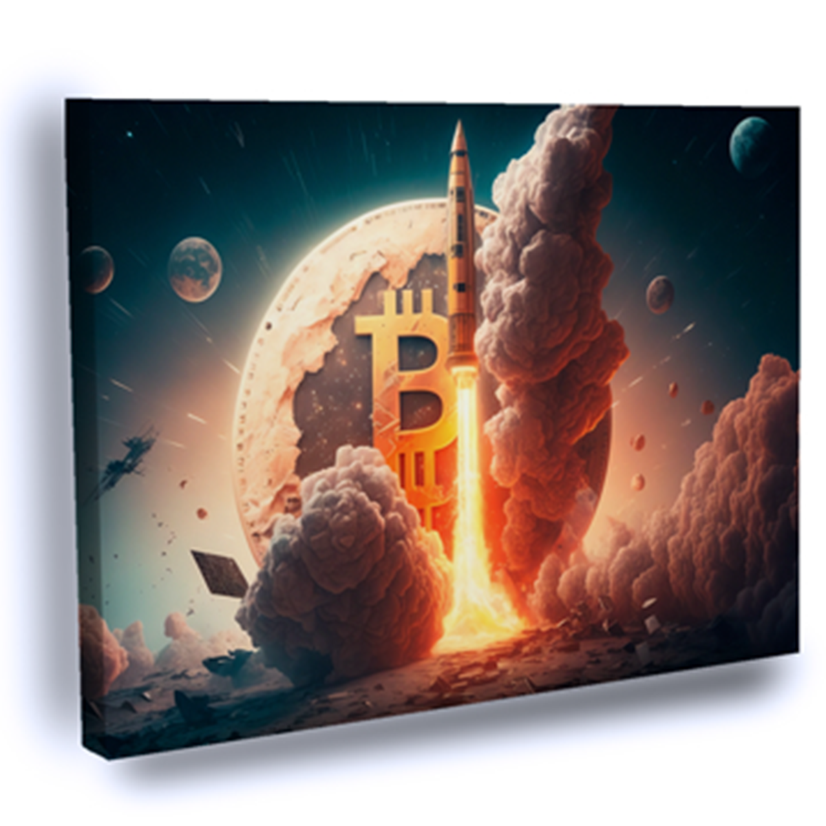 Cuadro Decorativo Criptomoneda Bitcoin