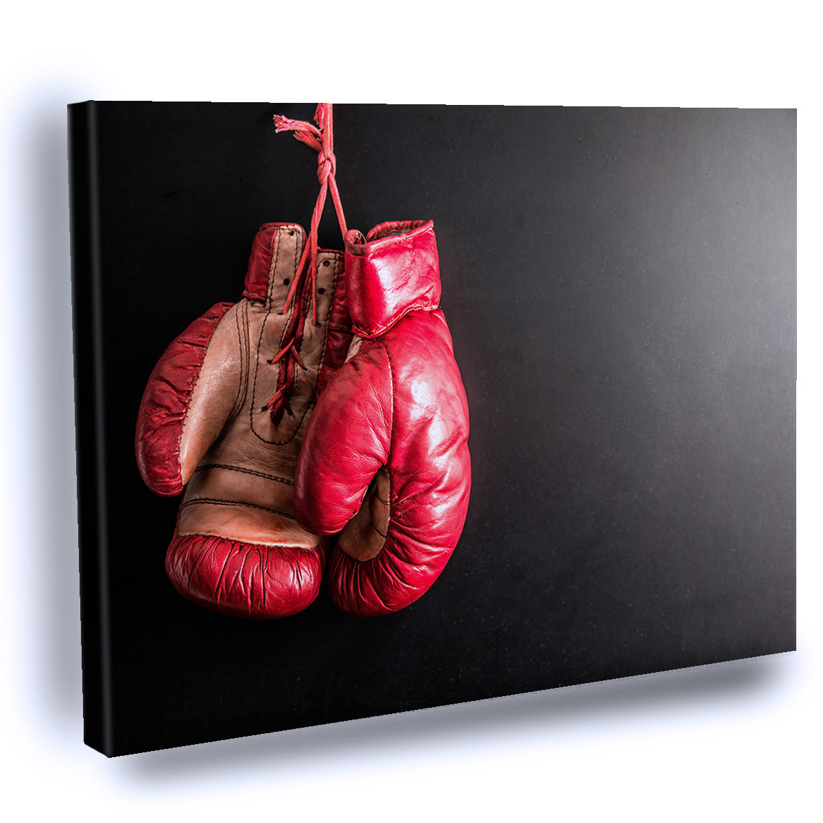 Cuadro Decorativo de Guantes de Box Rojos Vintage
