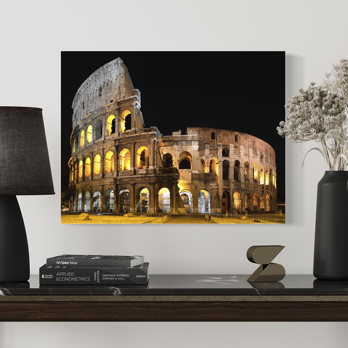 Cuadro Decorativo de Coliseo Romano Fondo Negro