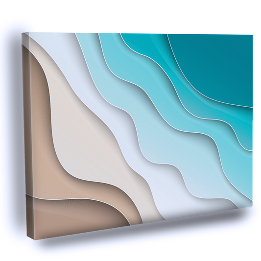Cuadro Decorativo Mar Azul Abstracto