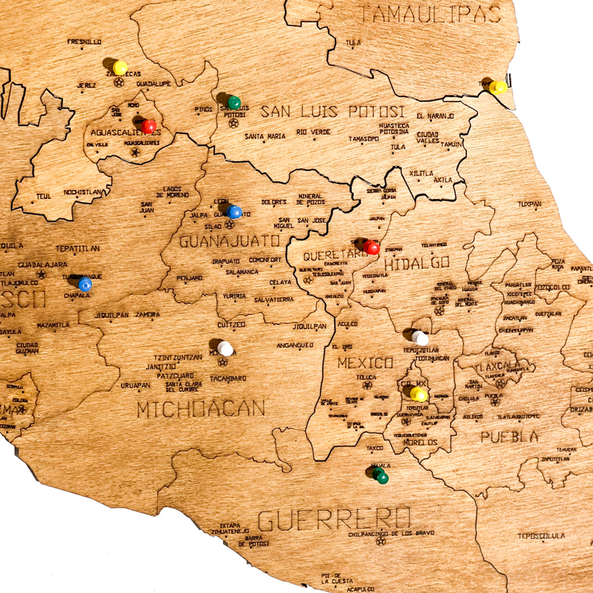 Mapa Decorativo de Madera México Color Roble – Estilo Natural y Calidez para tu Hogar