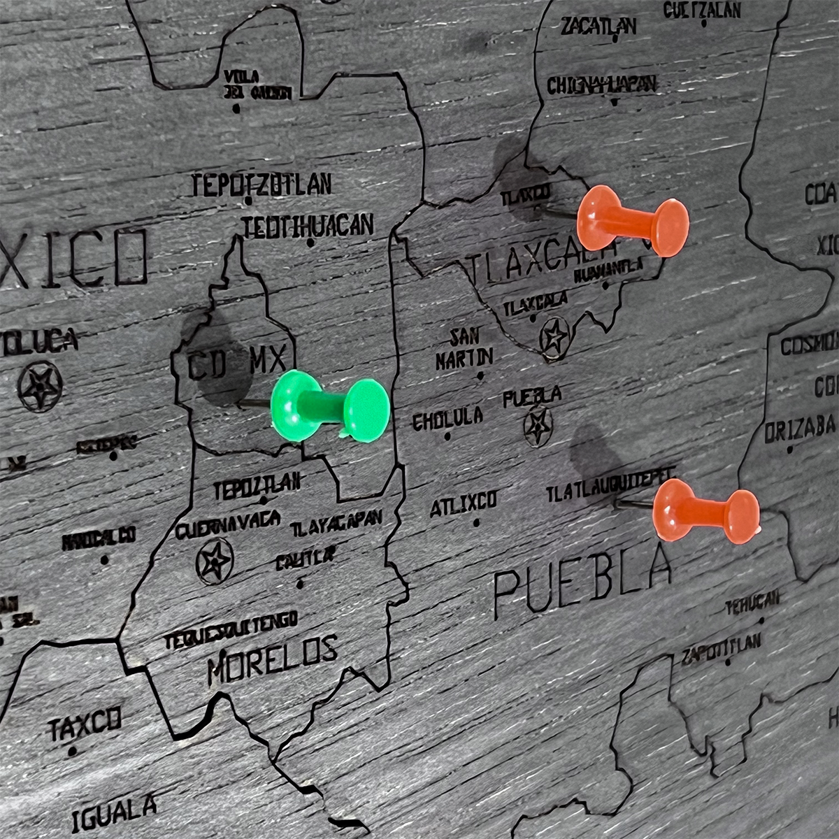 Mapa Decorativo de Madera México Color Negro – Elegancia y Cultura para tu Espacio