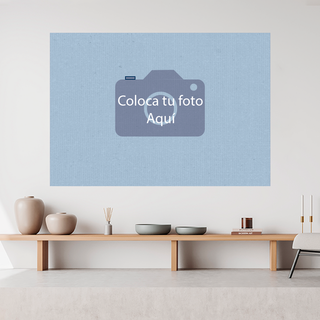 Cuadro canvas personalizado con foto en sala moderna - cuadros personalizados Alcazar Decoraciones