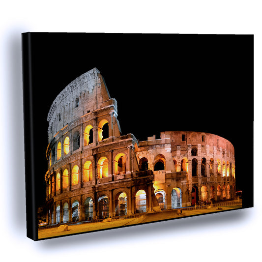 Cuadro Decorativo de Coliseo Romano Fondo Negro