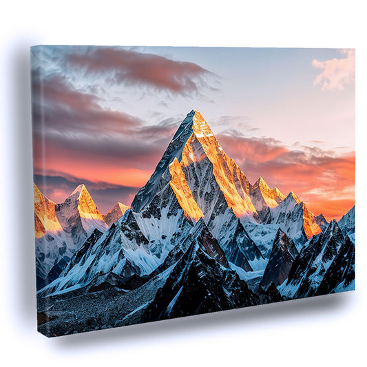 Cuadro Decorativo De Montaña Nevada Aislada sobre Fondo Blanco (Copia)