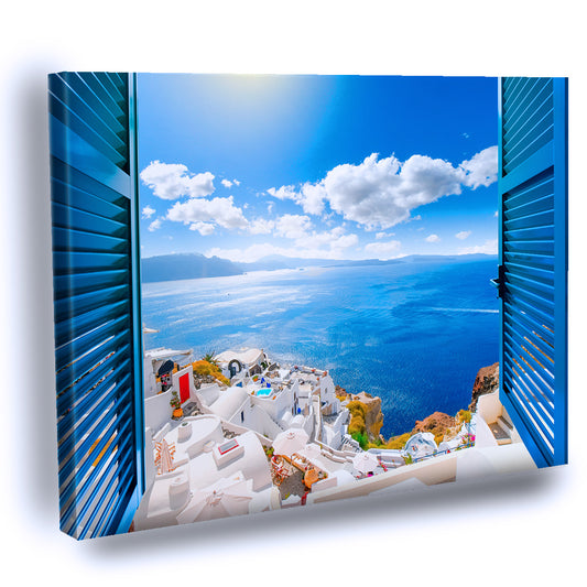 Cuadro Decorativo de Vista Oia en la isla de Santorini,-Grecia.